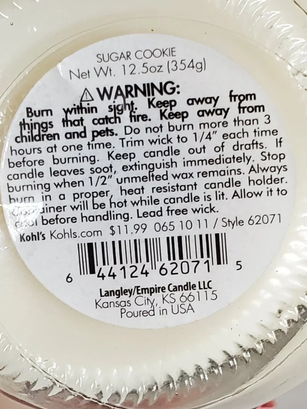 Holiday Memories Sugar Cookie 12.5 oz Candle